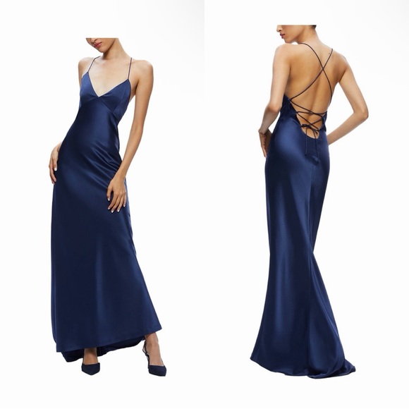 ALICE + OLIVIA MONTANA SLIP DRESS - Picture 2 of 16